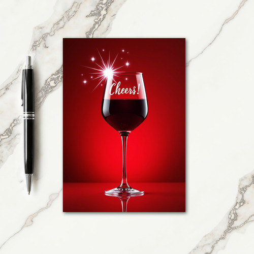 Red Cheers Celebration Card