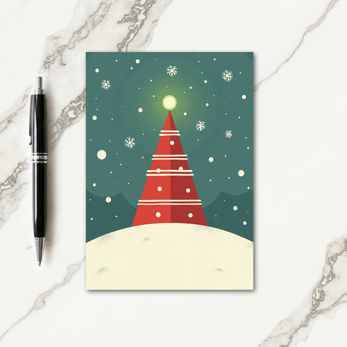 Red Cone Christmas Card