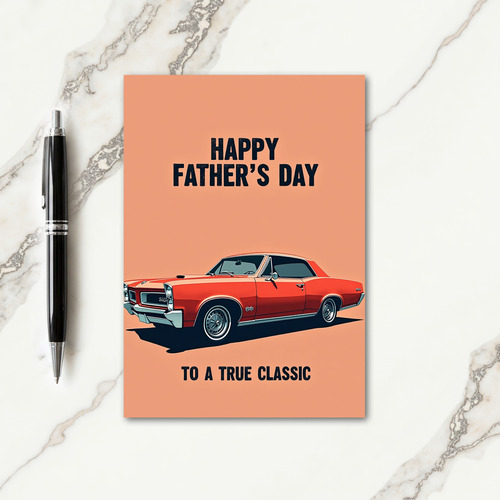Red Coupe Fathers Day Card