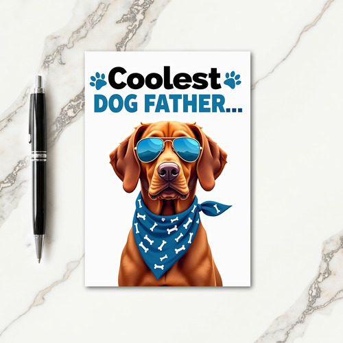 Red Dog Fathers Day Best Card