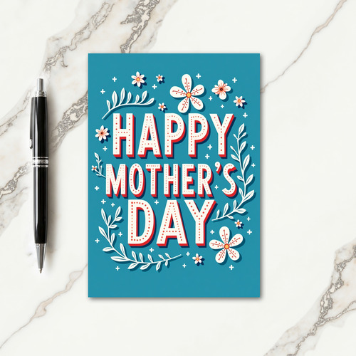 Red Dot Happy Mothers Day Card