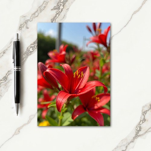 Red Floral Mothers Day Photo Card