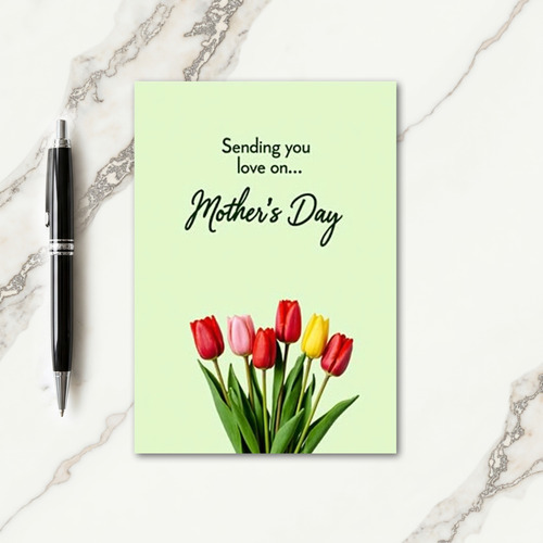 Red Flower Mothers Day Card