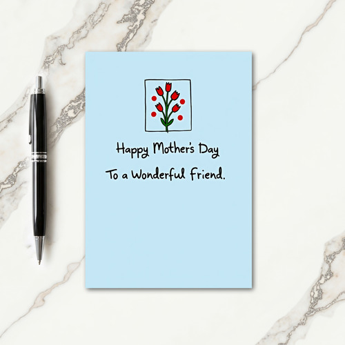 Red Flower Sweet Day Card