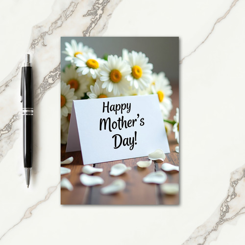 Red Gold Mothers Day Card