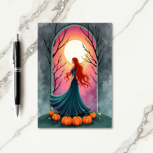 Red Haired Enchantress Card