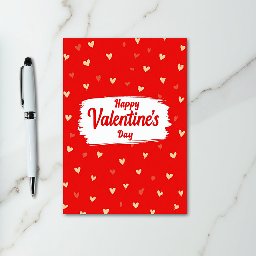 Red Hand Drawn Valentines Day Card
