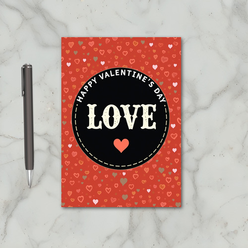 Red Happy Valentines Day Love Card