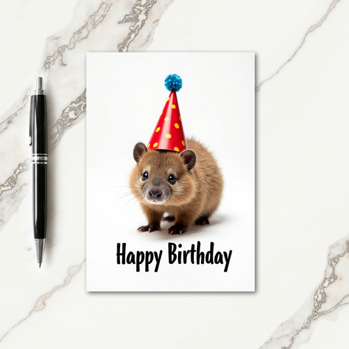 Red Hat Birthday Animal Card