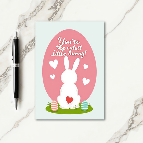 Red Heart Bunny Pattern Card