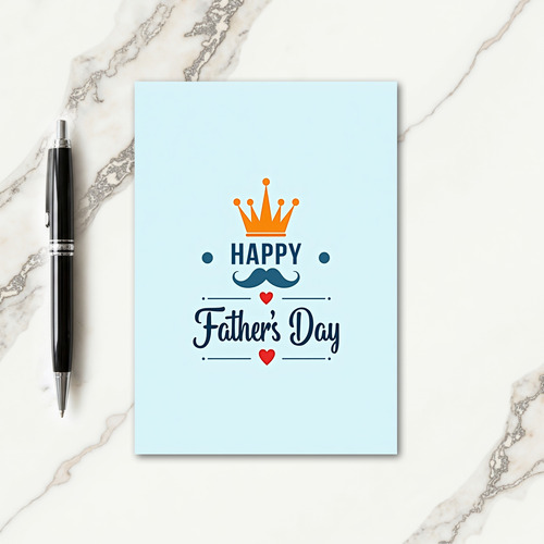 Red Heart Fathers Day Card