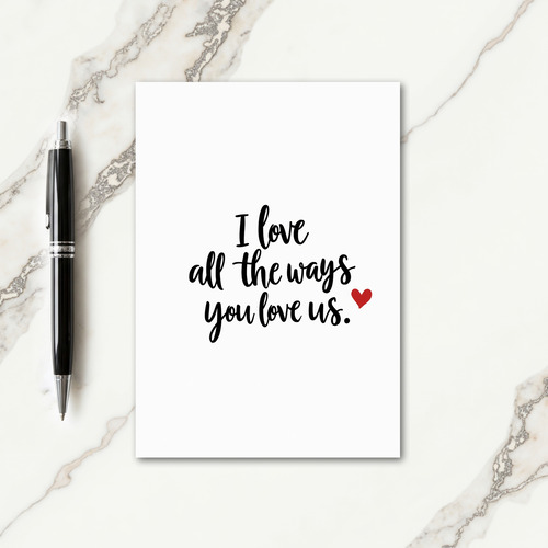 Red Heart Fathers Day Love Card