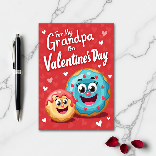 Red Heart Grandpa Valentine Card