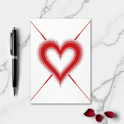 Red Heart Graphic Art Card