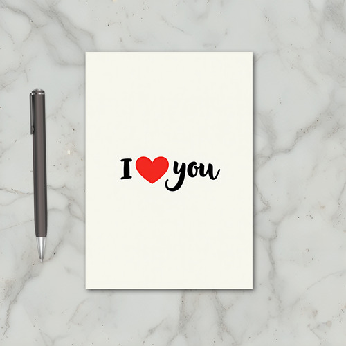 Red Heart I Love You Card