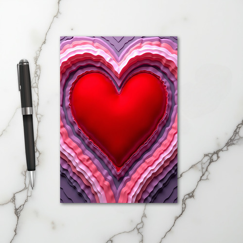 Red Heart Layers Love Card