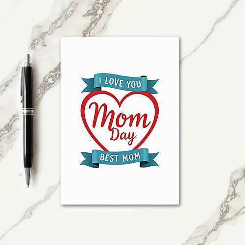 Red Heart Love Note Card