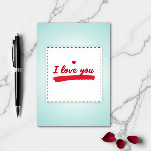 Red Heart Love Story Card