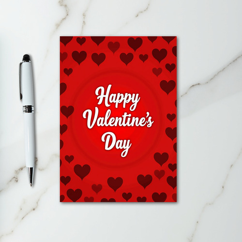 Red Heart Love Valentines Day Card