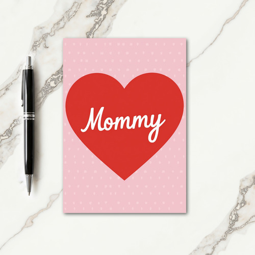 Red Heart Mothers Day Love Card