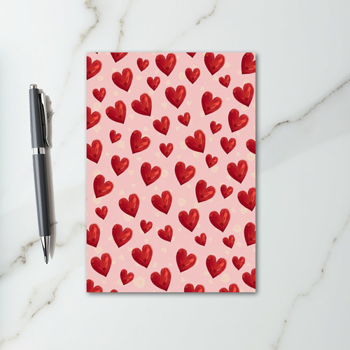 Red Heart Pattern Love Card