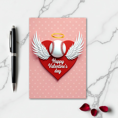 Red Heart Polka Dots Card