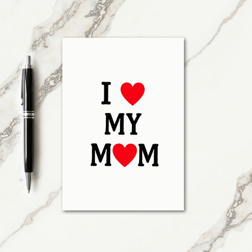 Red Heart Simple Love Card