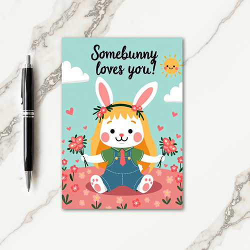 Red Heart Somebunny Loves Card