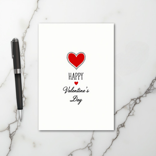 Red Heart Valentines Day Card