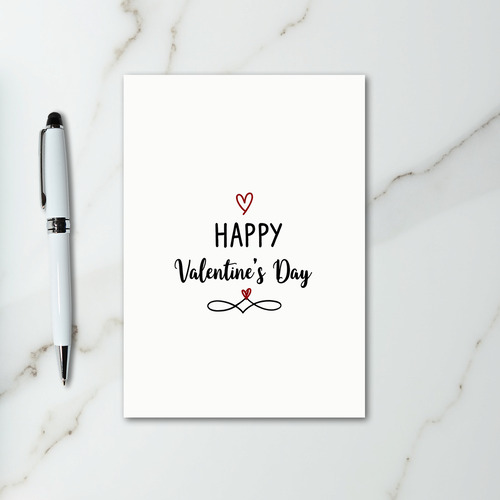 Red Heartfelt Valentines Day Card