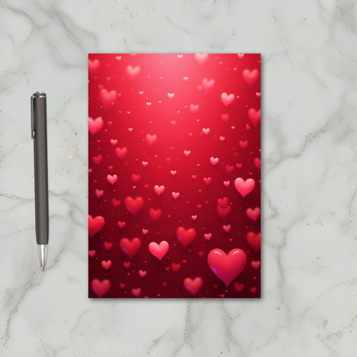 Red Hearts Valentines Love Card