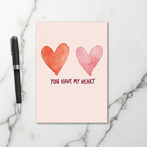 Red Hearts You Have My Heart Card