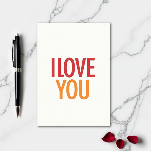 Red I Love You Classic Bold Card