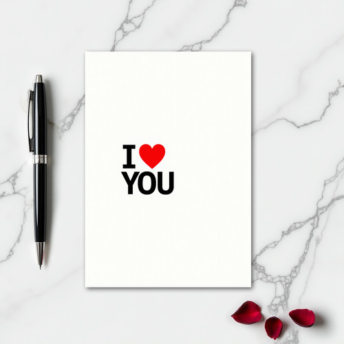 Red I Love You Classic Card