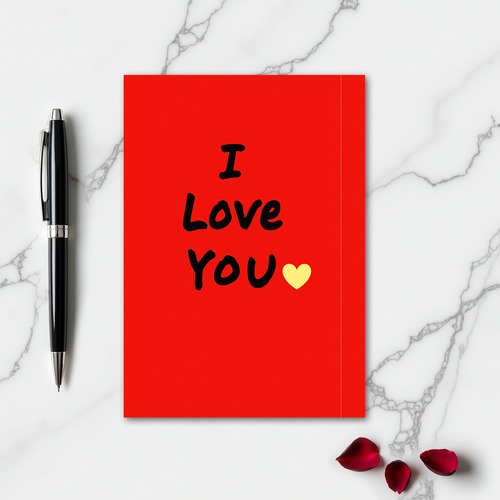 Red I Love You Heart Valentines Card