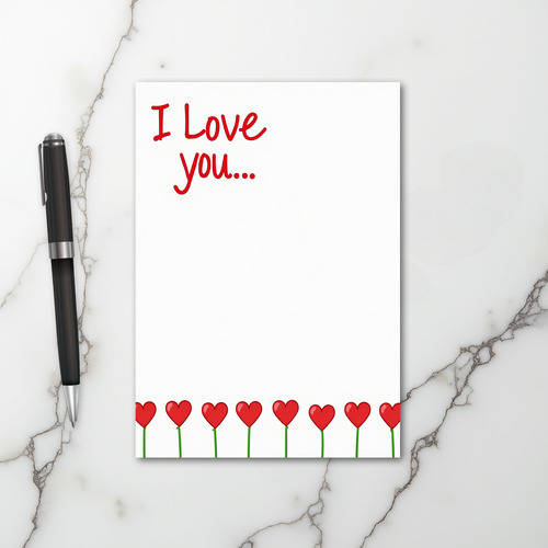Red I Love You Hearts Card