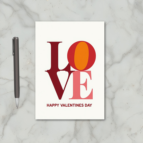 Red Love Happy Valentines Day Card