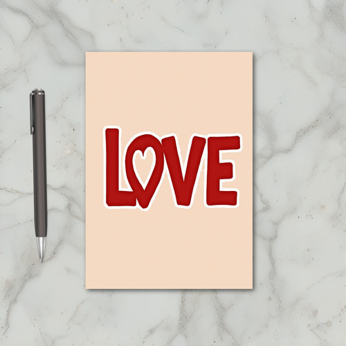 Red Love Heart Valentine Card