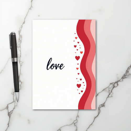 Red Love Hearts Card