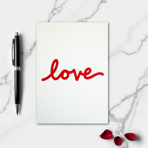 Red Love Minimalist Card