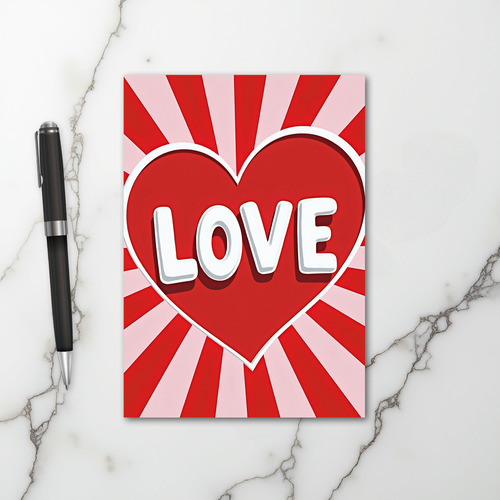 Red Love Valentine Card