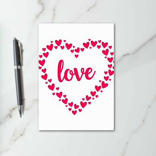 Red Love Valentine Day Card