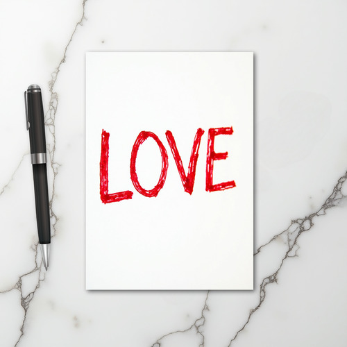 Red Love Valentines Card