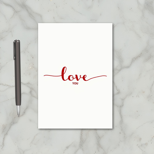 Red Love You Card