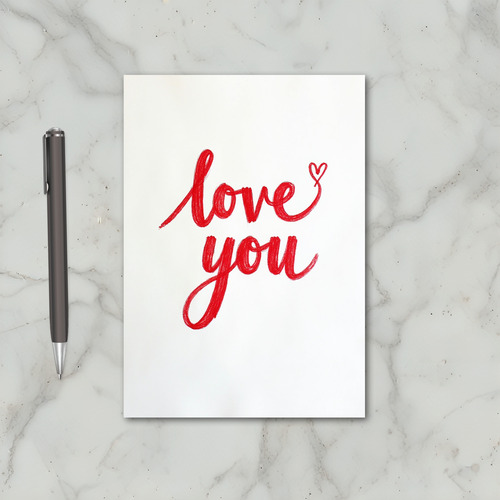 Red Love You Greeting Card