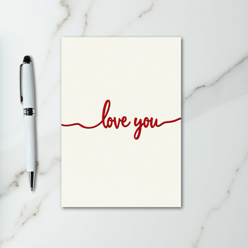 Red Love You Script Card