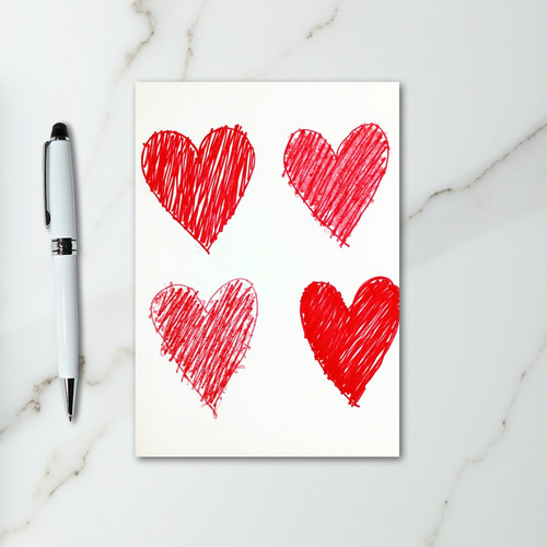 Red Loved One Valentines Card