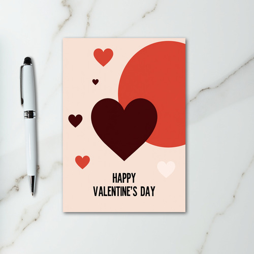 Red Minimal Valentines Day Card