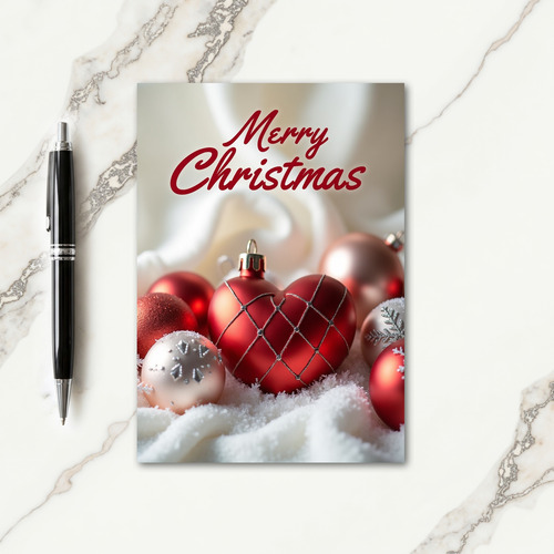 Red Ornament Heart Card