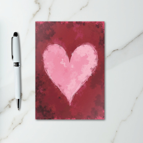 Red Pink Heart Love Card